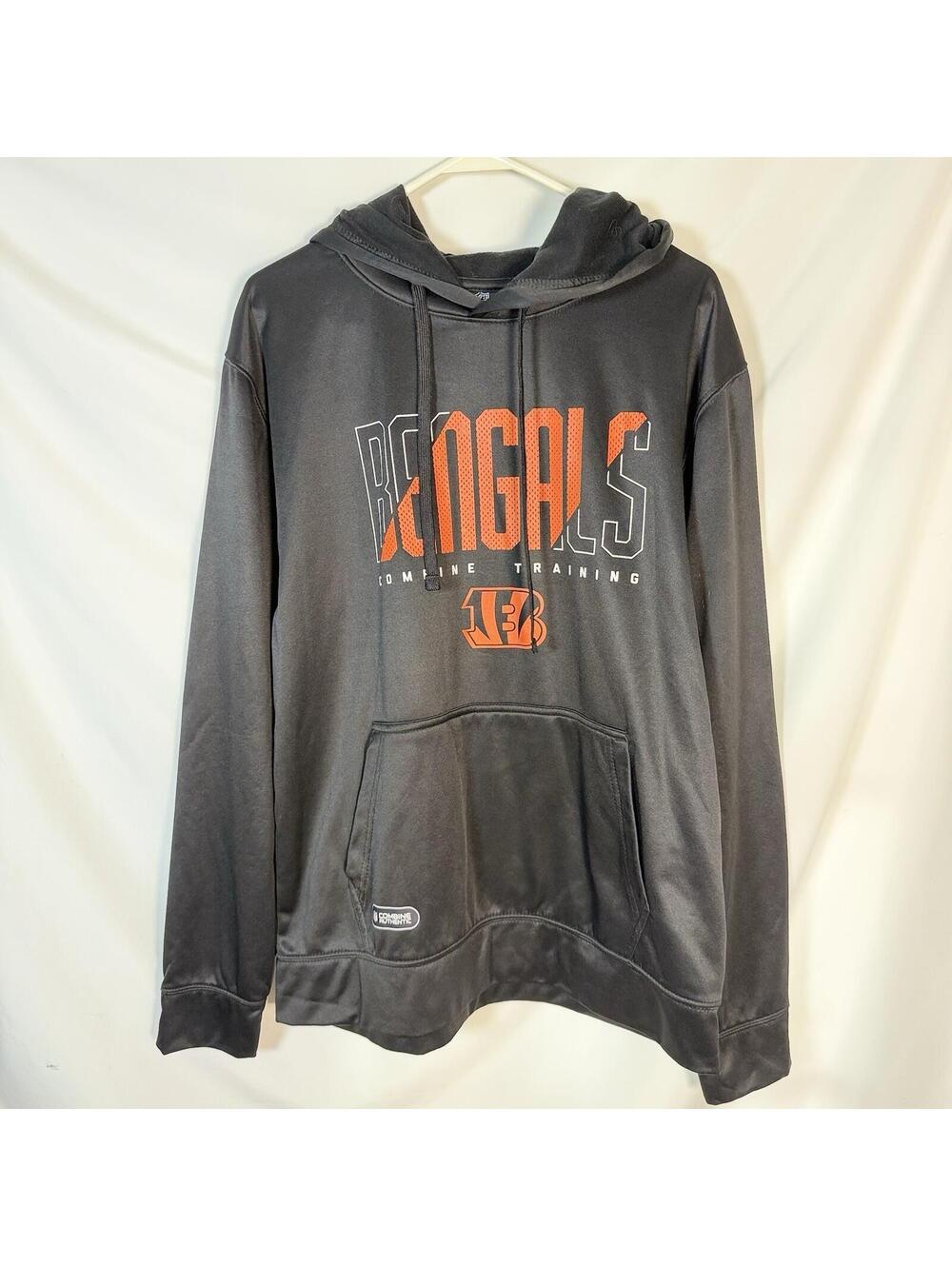 Cincinnati Bengals Combine NFL Mens Large Black Hoodie Sweatshirt Team Apparel